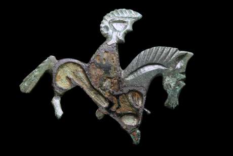 Image of Horse and rider brooch