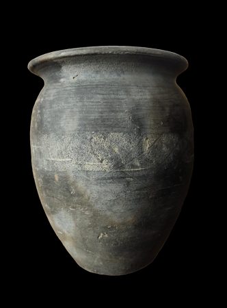 Black burnished ware pot