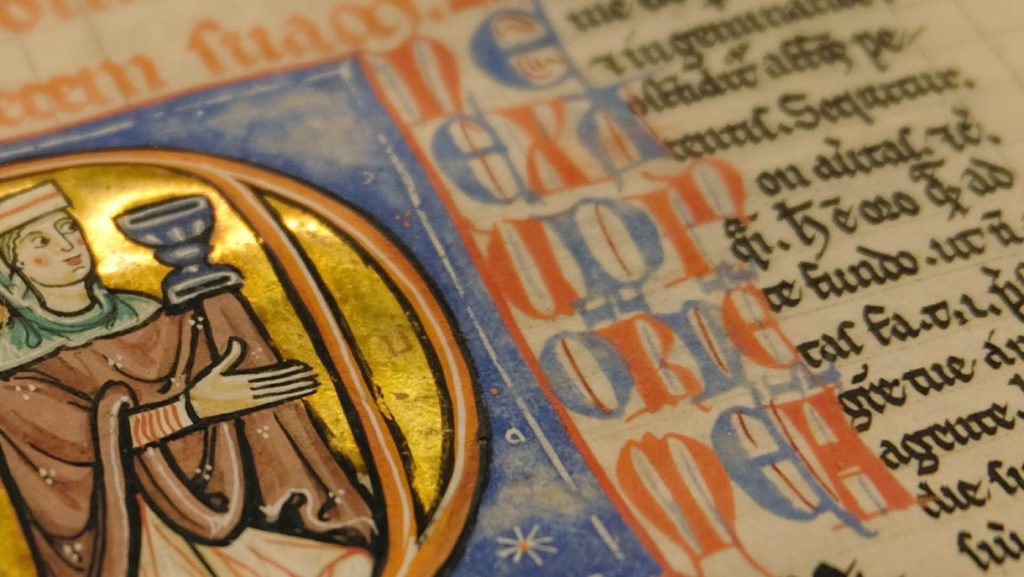 Medieval Manuscript display at Corinium Museum. Copyright Bodleian Library