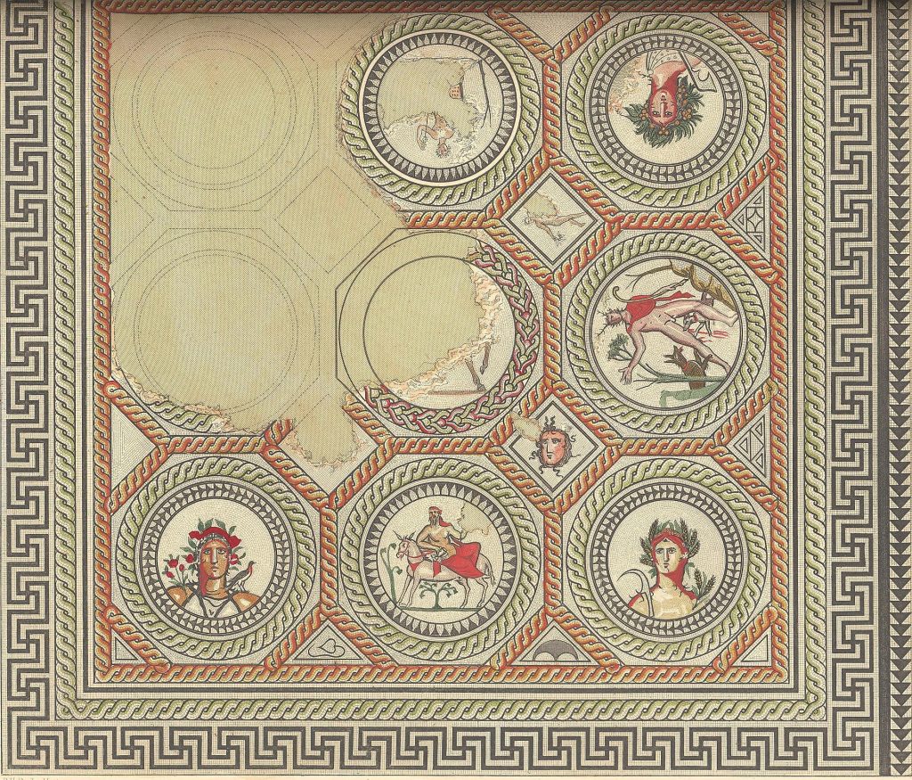 Seasons Mosaic from Buckman and Newmarch, 1850